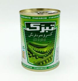 Canned green peas, 380 gr, easy open can